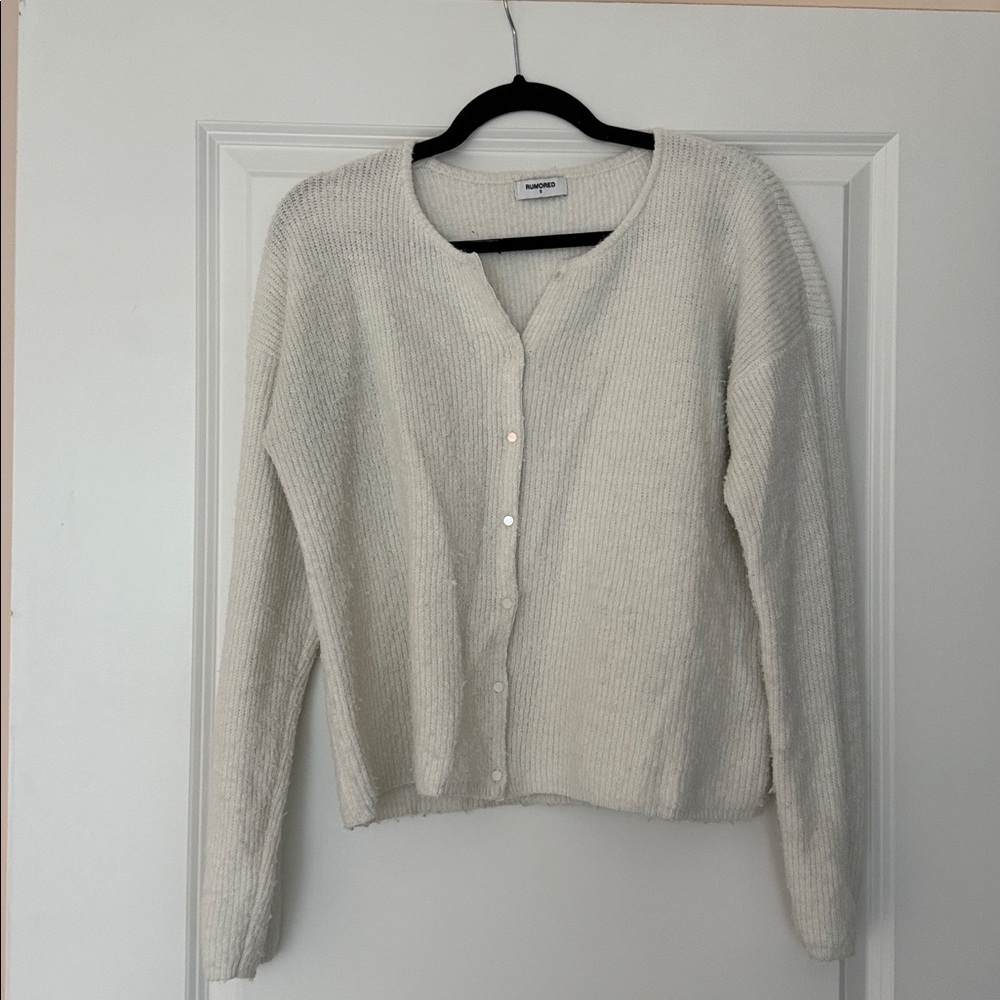 Rumored Ivory Knit Sweater